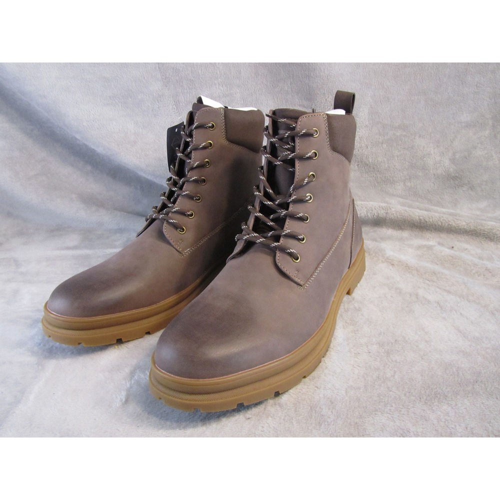 St Johns Bay SJB Falcon Mens Brown Lace Up Boots Memory Foam Dry Cool Size 13 M